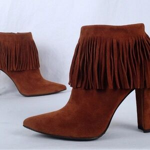 NEW!! Stuart Weitzman 'Fringe Times' Saddle- Bootie- Size 6M